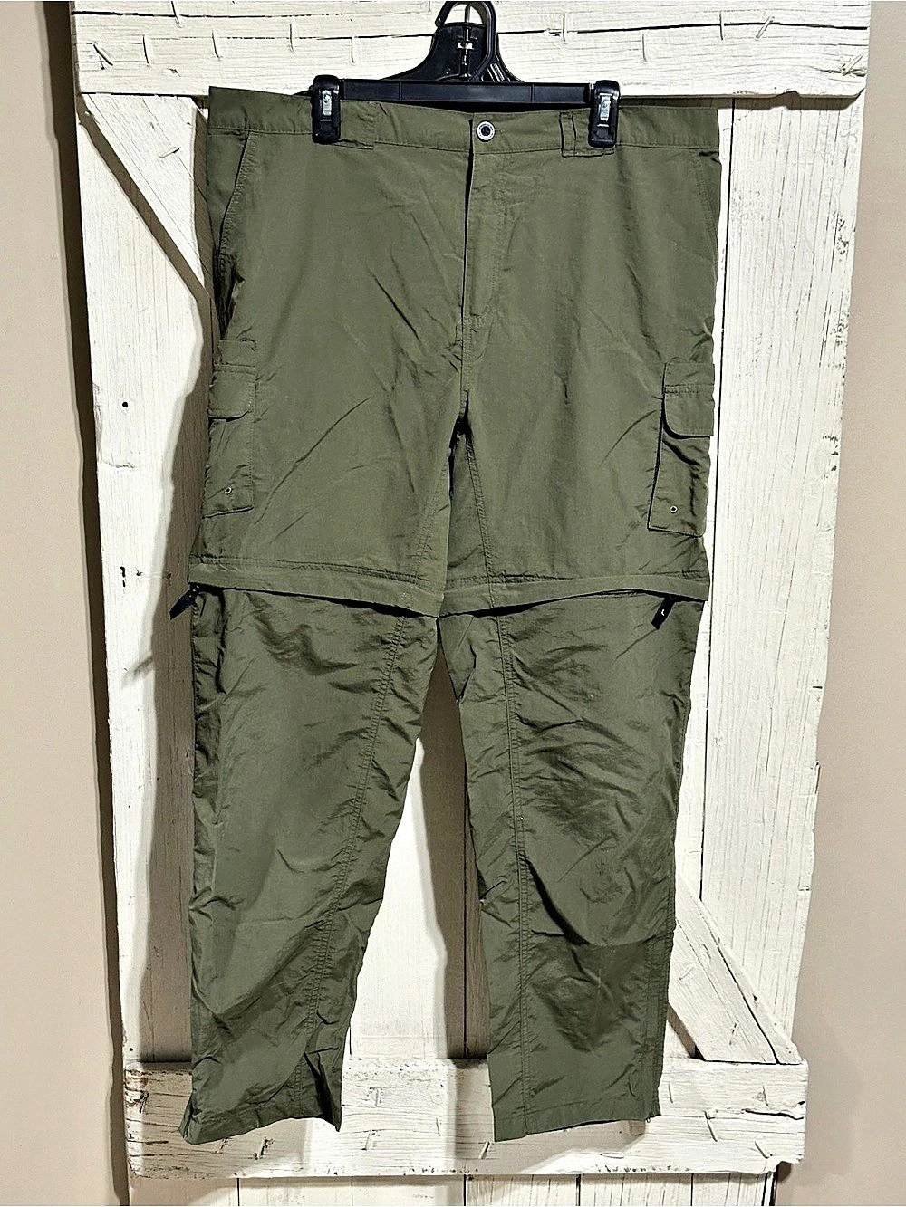 Magellan Outdoors Fish Gear Water-Repellent Convertible Cargo Pants Green XL